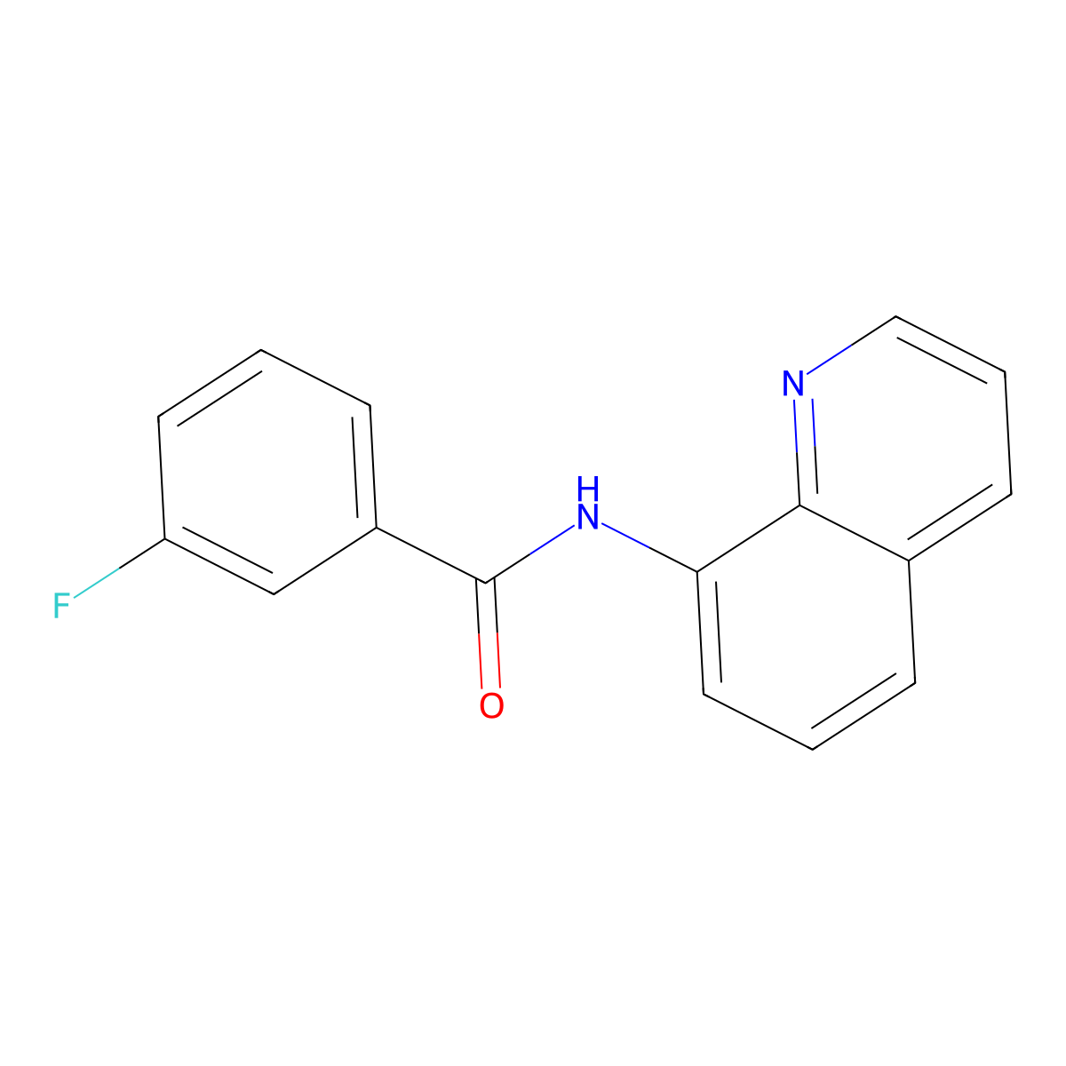 3-fluoro-N-(quinolin-8-yl)benzamide molecular structure, CAS 723755-85-9