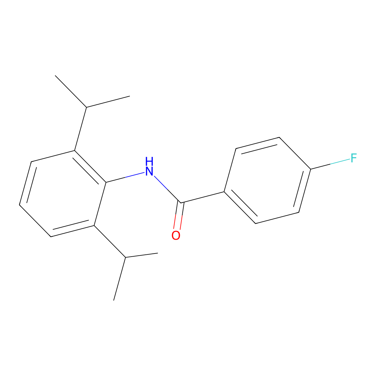 N-[2,6-di(propan-2-yl)phenyl]-4-fluorobenzamide molecular structure, CAS 723755-91-7