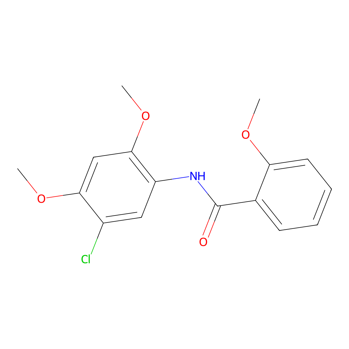 N-(5-chloro-2,4-dimethoxyphenyl)-2-methoxybenzamide molecular structure, CAS 723756-10-3