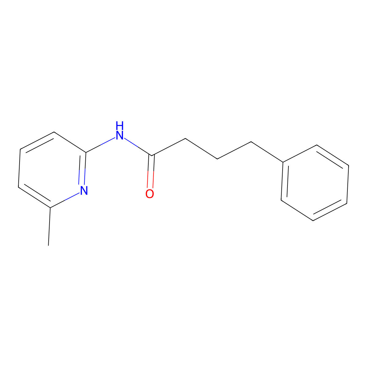 N-(6-methylpyridin-2-yl)-4-phenylbutanamide molecular structure, CAS 723756-23-8