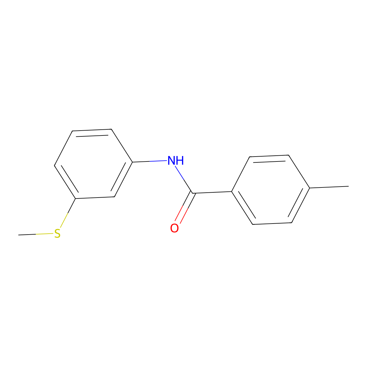 4-methyl-N-(3-methylsulfanylphenyl)benzamide molecular structure, CAS 723756-26-1