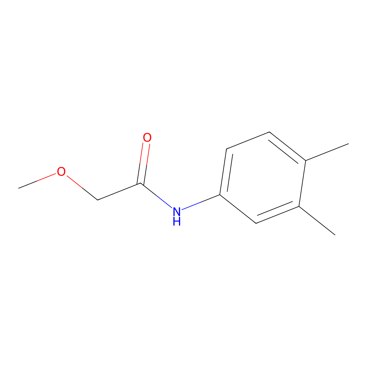 N-(3,4-dimethylphenyl)-2-methoxyacetamide molecular structure, CAS 723756-58-9