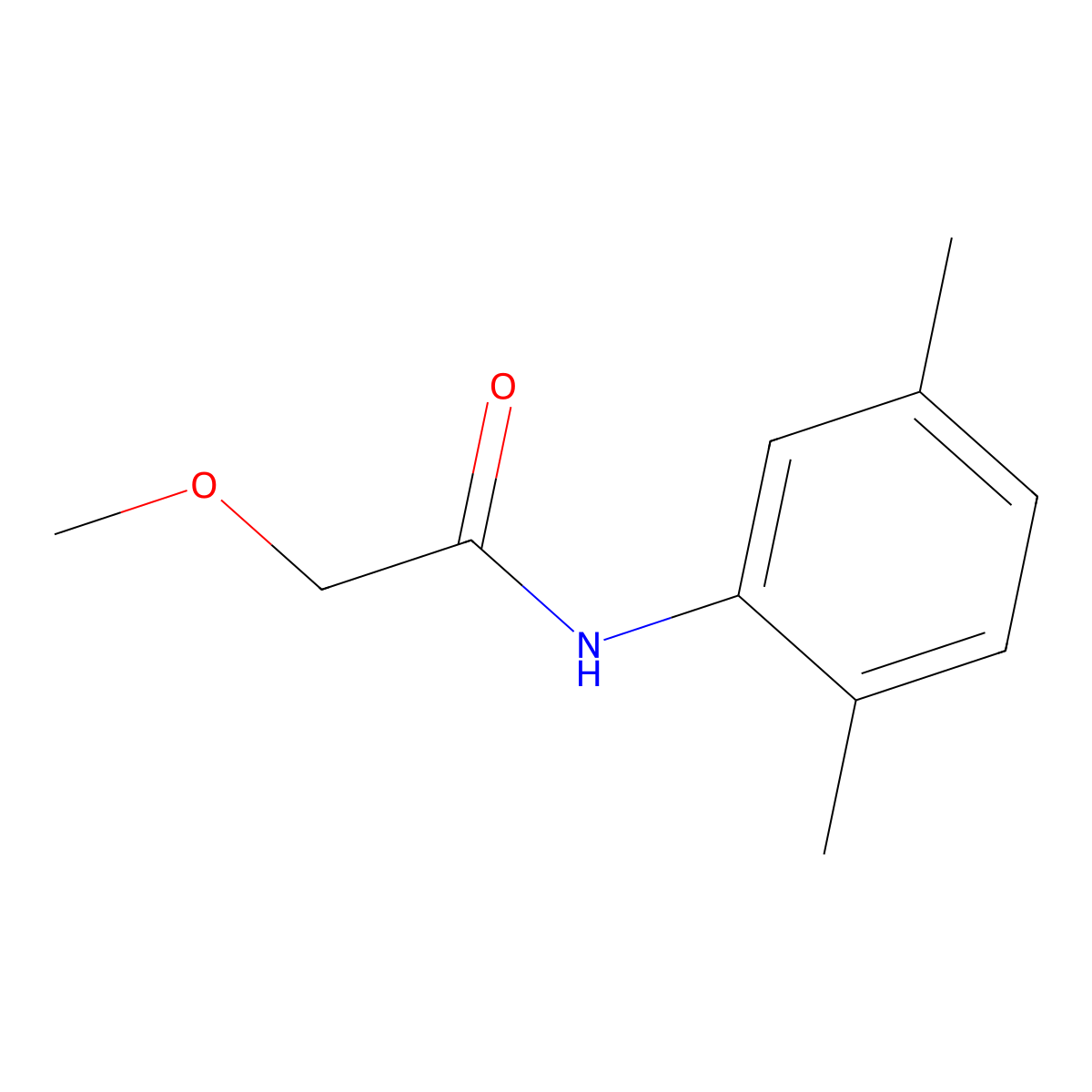 N-(2,5-dimethylphenyl)-2-methoxyacetamide molecular structure, CAS 723756-59-0