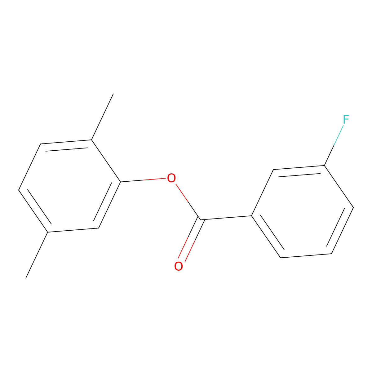 2,5-Dimethylphenyl 3-fluorobenzoate molecular structure, CAS 723756-76-1