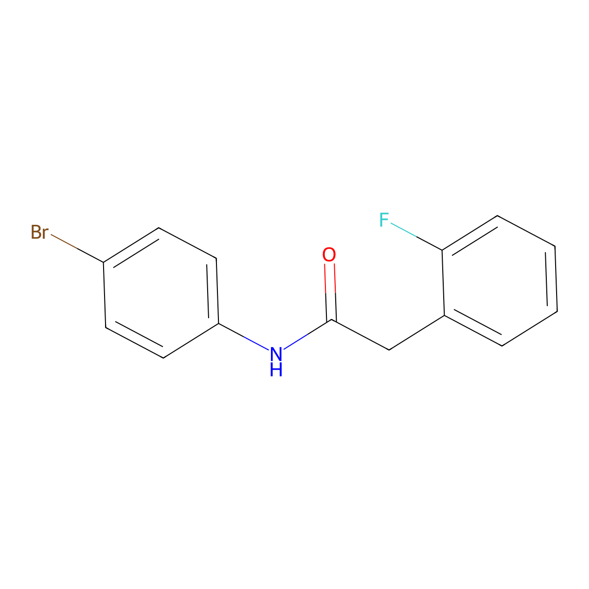 N-(4-bromophenyl)-2-(2-fluorophenyl)acetamide molecular structure, CAS 723756-77-2