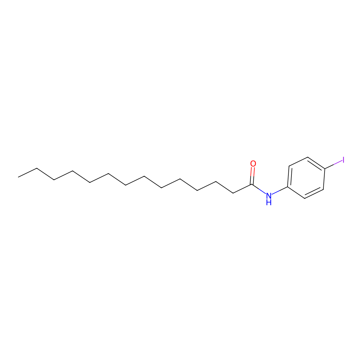 N-(4-iodophenyl)tetradecanamide molecular structure, CAS 723756-94-3