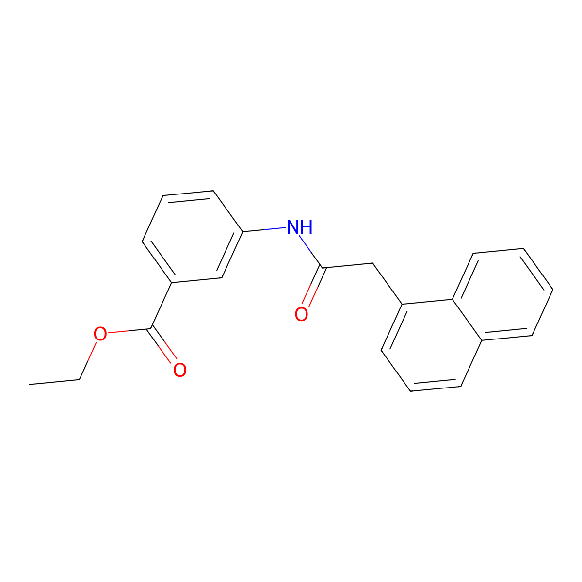 Ethyl 3-[(naphthalen-1-ylacetyl)amino]benzoate molecular structure, CAS 723757-02-6