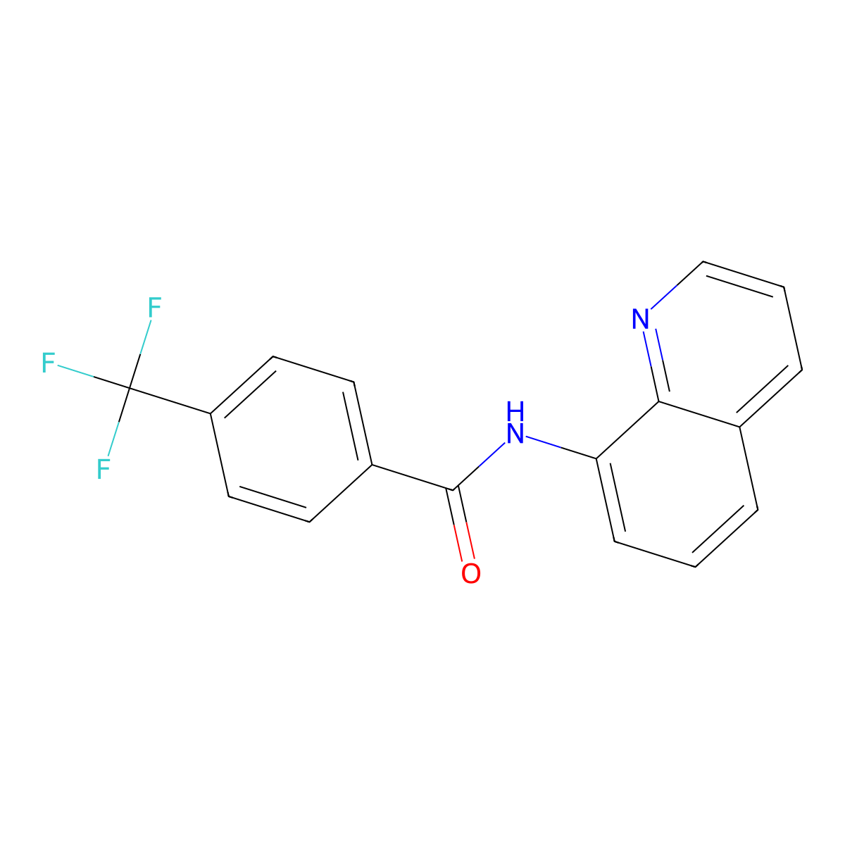 N-(8-quinolinyl)-4-(trifluoromethyl)benzamide molecular structure, CAS 723757-33-3