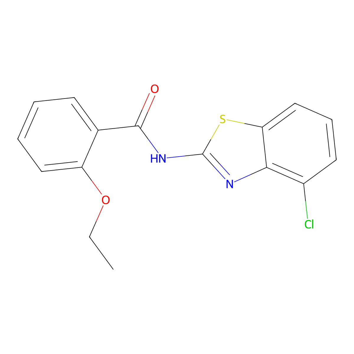 N-(4-chloro-1,3-benzothiazol-2-yl)-2-ethoxybenzamide molecular structure, CAS 723757-35-5