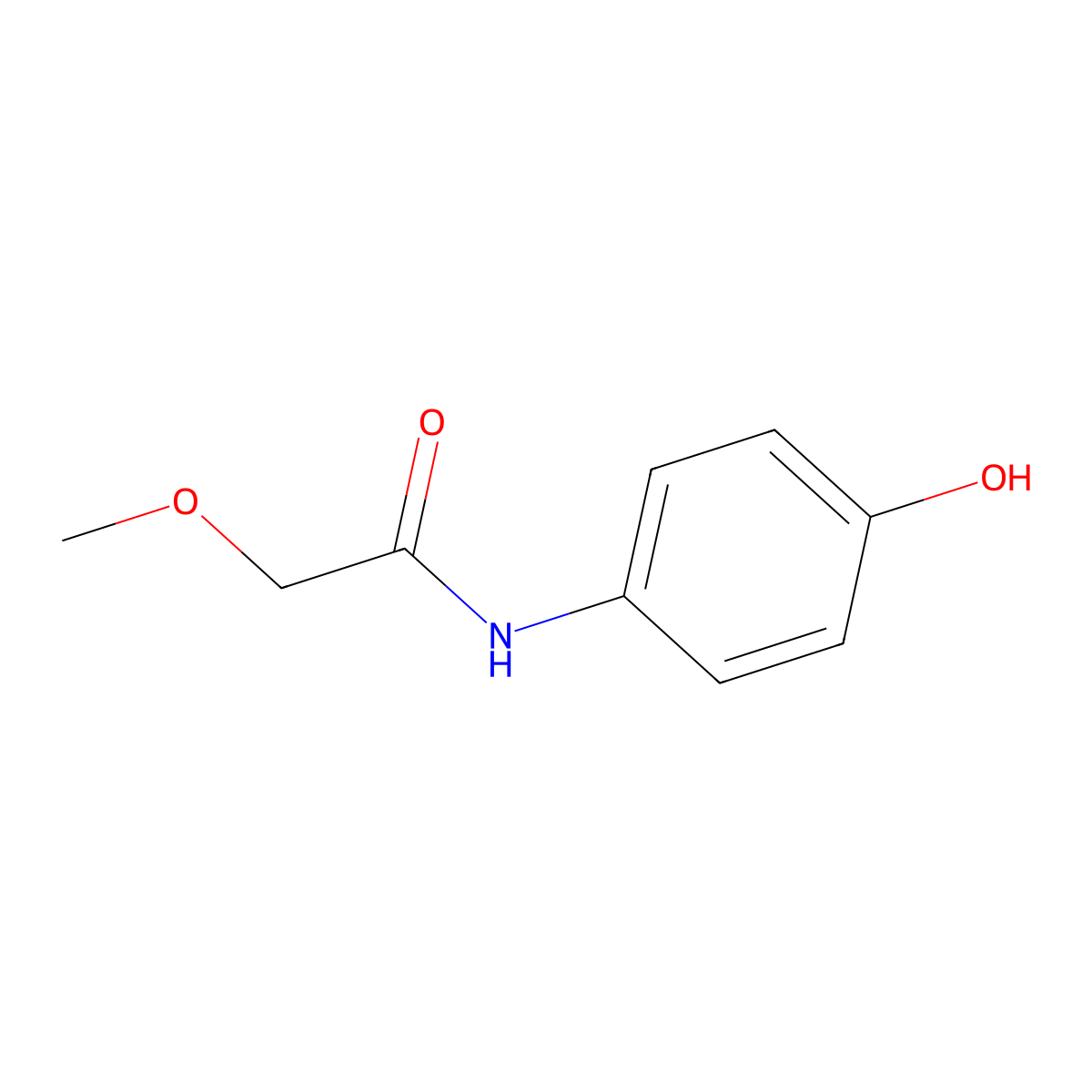 N-(4-hydroxyphenyl)-2-methoxyacetamide molecular structure, CAS 723757-41-3