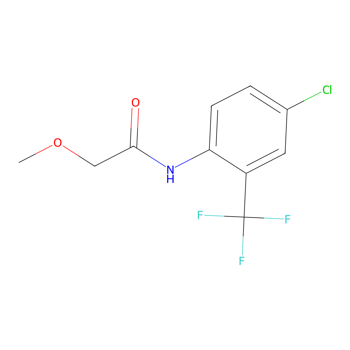 N-[4-chloro-2-(trifluoromethyl)phenyl]-2-methoxyacetamide molecular structure, CAS 723757-42-4