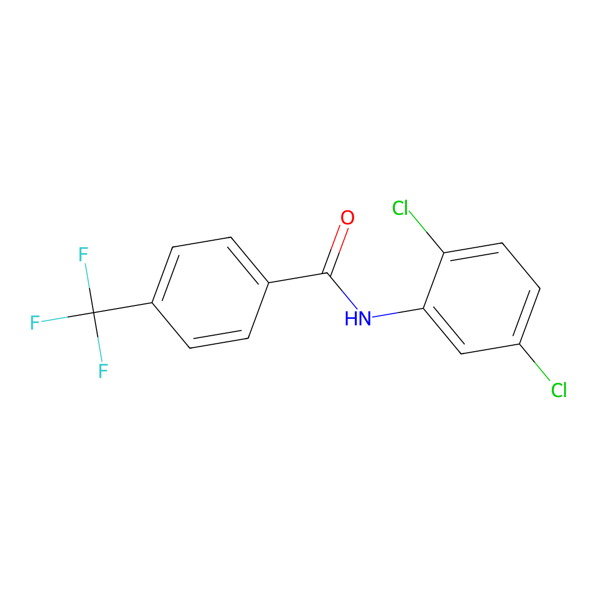N-(2,5-dichlorophenyl)-4-(trifluoromethyl)benzamide molecular structure, CAS 723757-69-5