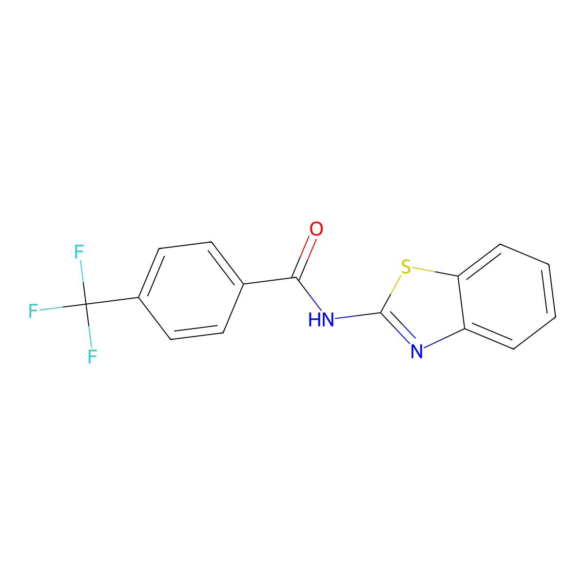 N-(1,3-benzothiazol-2-yl)-4-(trifluoromethyl)benzamide molecular structure, CAS 723757-70-8