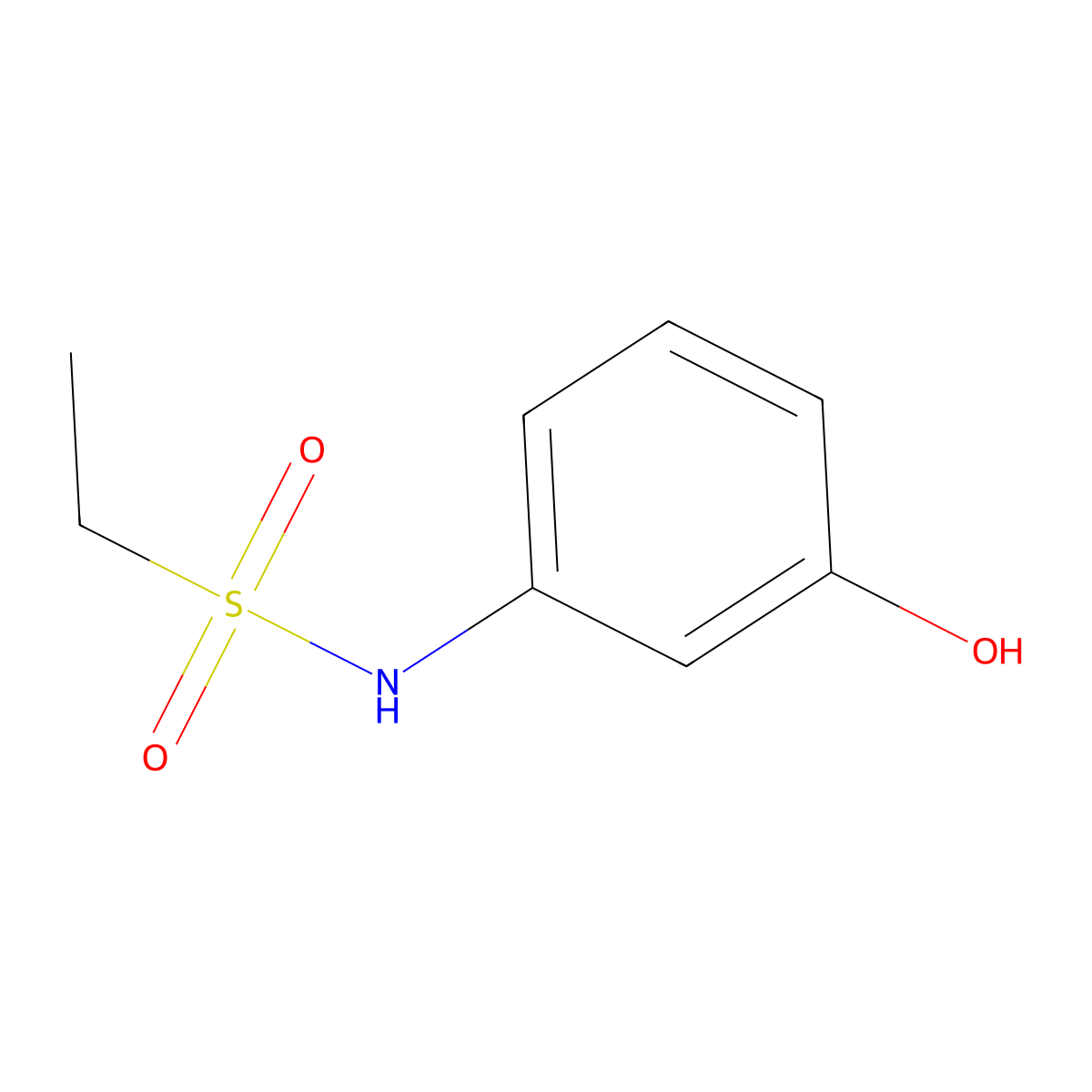 N-(3-hydroxyphenyl)ethane-1-sulfonamide molecular structure, CAS 723757-83-3