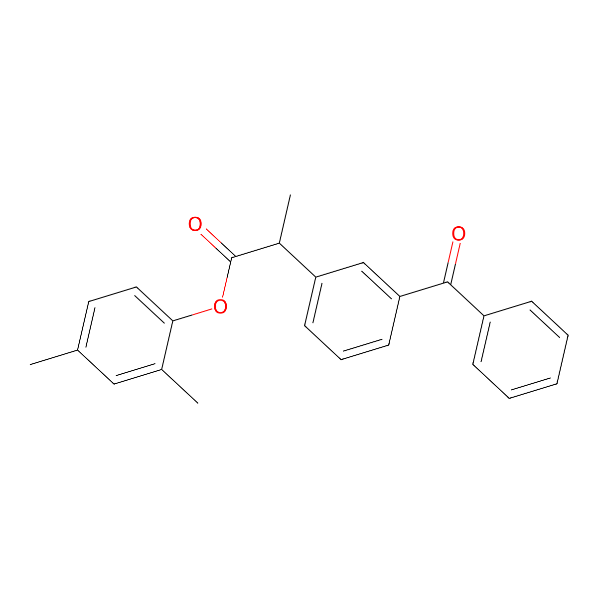 (2,4-Dimethylphenyl) 2-(3-benzoylphenyl)propanoate molecular structure, CAS 723757-84-4