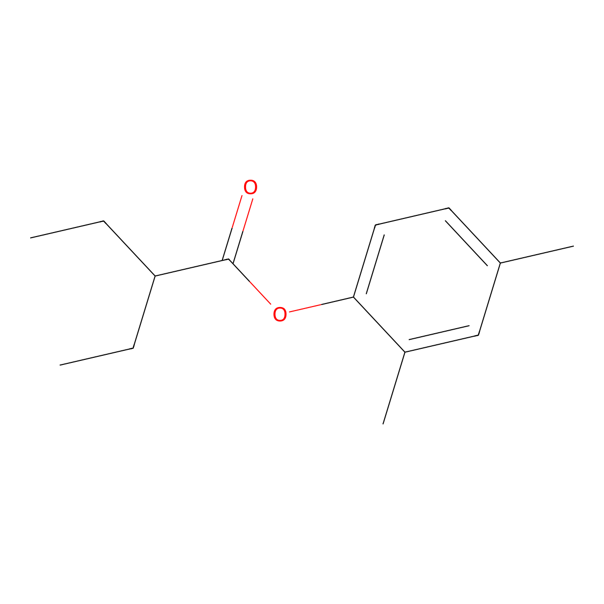 2,4-Dimethylphenyl 2-ethylbutanoate molecular structure, CAS 723757-95-7