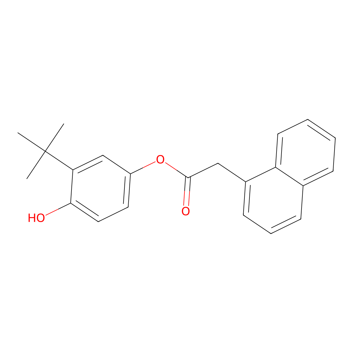 3-Tert-butyl-4-hydroxyphenyl1-naphthylacetate molecular structure, CAS 723758-02-9
