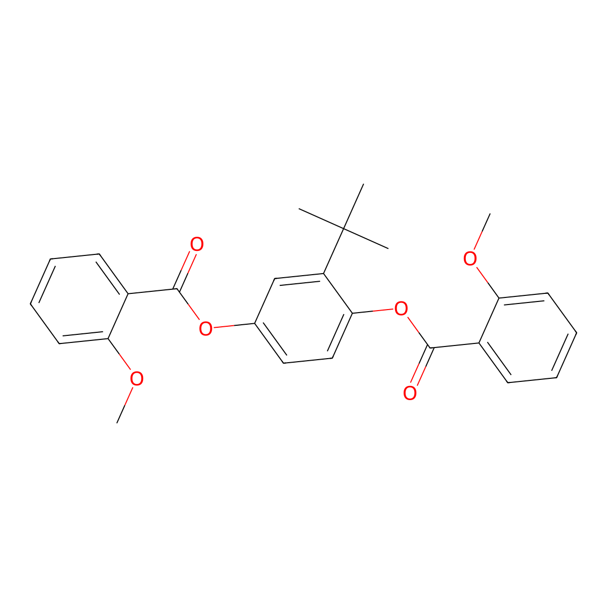 2-Tert-butyl-4-[(2-methoxybenzoyl)oxy]phenyl2-methoxybenzoate molecular structure, CAS 723758-05-2