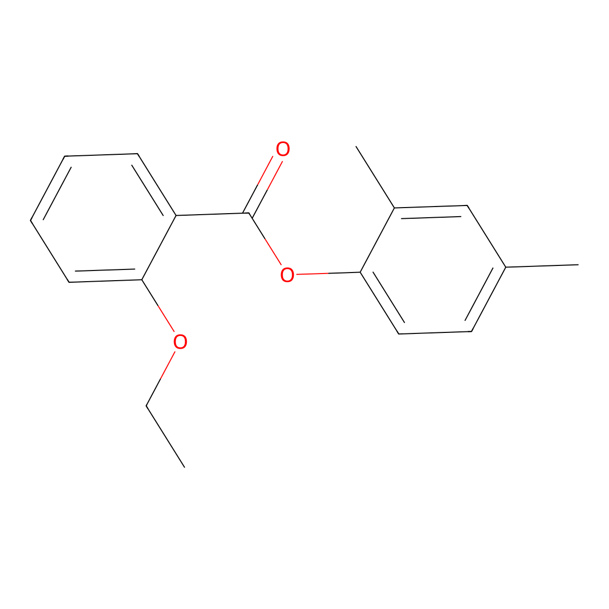 2,4-Dimethylphenyl 2-ethoxybenzoate molecular structure, CAS 723758-06-3