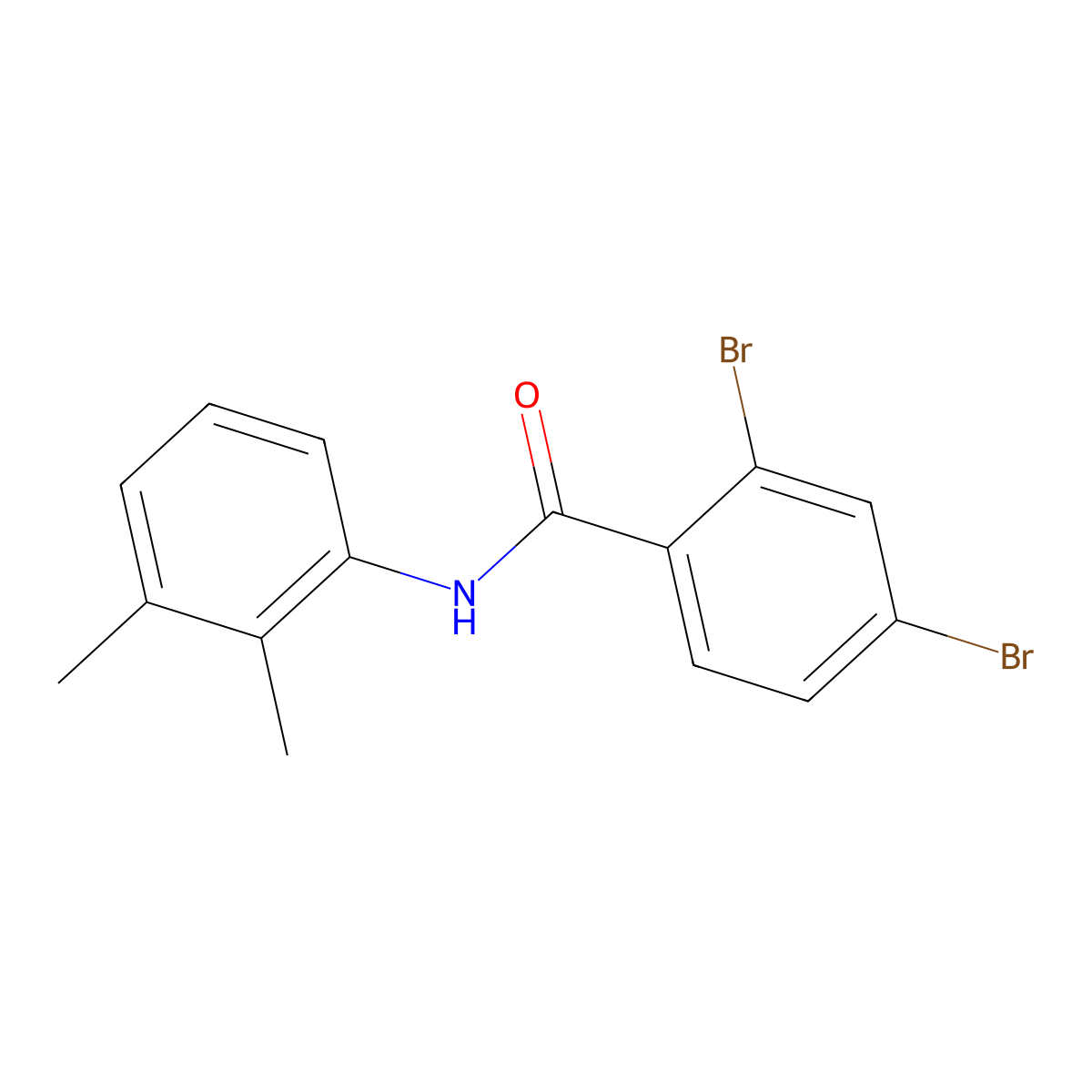 2,4-dibromo-N-(2,3-dimethylphenyl)benzamide molecular structure, CAS 723758-14-3