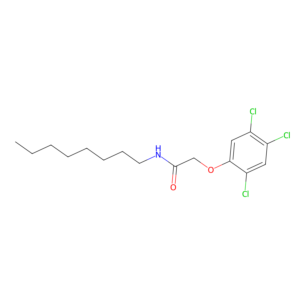 N-octyl-2-(2,4,5-trichlorophenoxy)acetamide molecular structure, CAS 723758-34-7