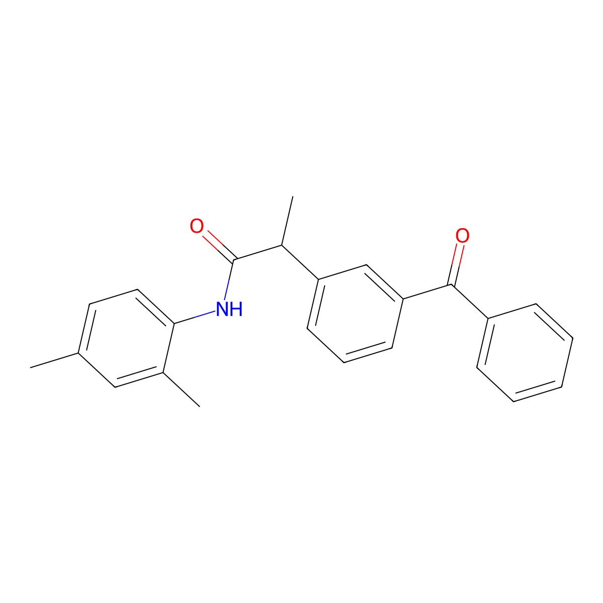2-(3-benzoylphenyl)-N-(2,4-dimethylphenyl)propanamide molecular structure, CAS 723758-76-7