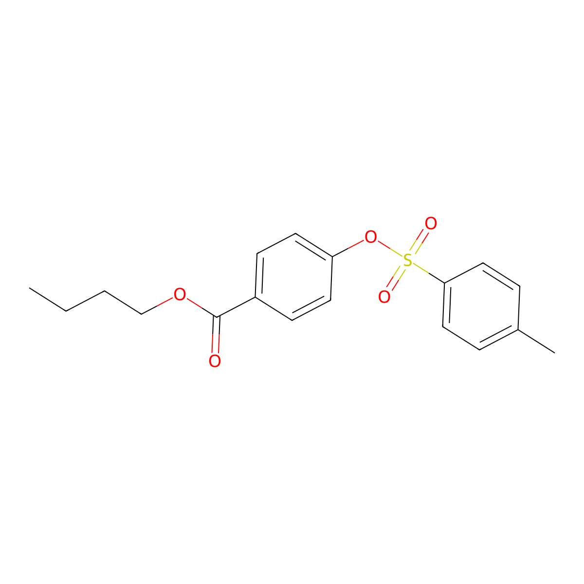 Butyl 4-[(4-methylbenzenesulfonyl)oxy]benzoate molecular structure, CAS 723758-81-4
