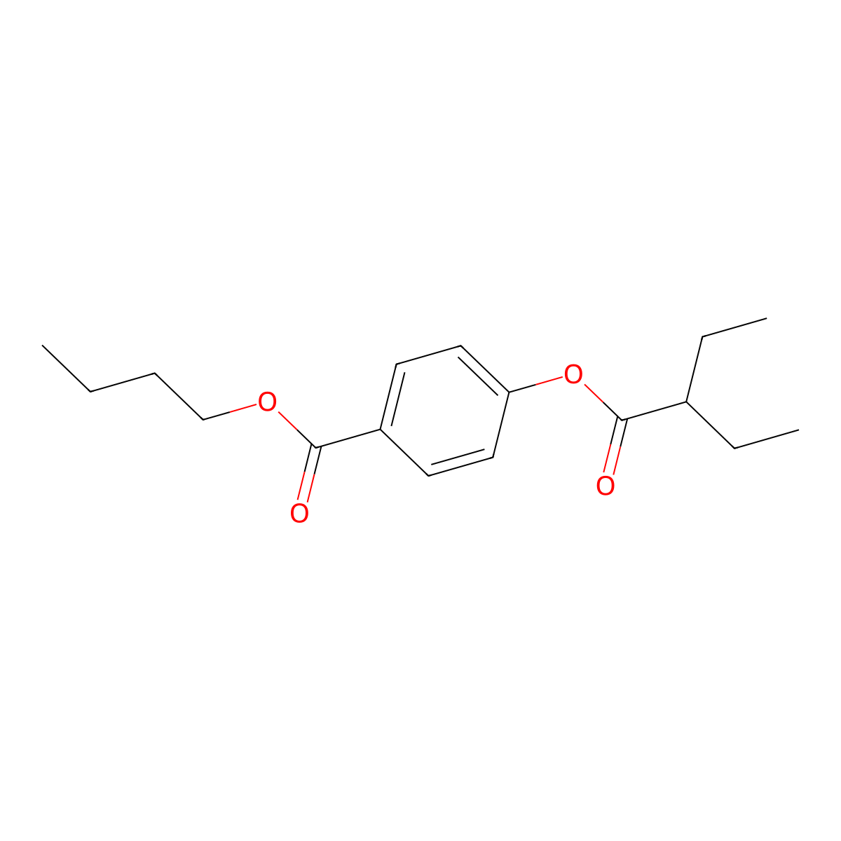 Butyl 4-[(2-ethylbutanoyl)oxy]benzoate molecular structure, CAS 723758-85-8