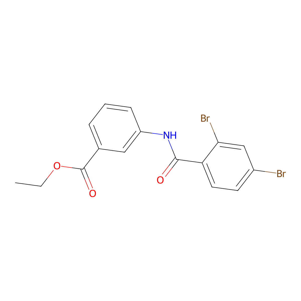 Ethyl3-[(2,4-dibromobenzoyl)amino]benzoate molecular structure, CAS 723758-89-2