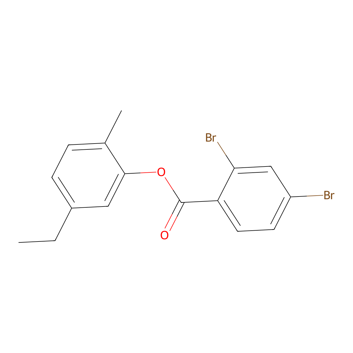 5-Ethyl-2-methylphenyl2,4-dibromobenzoate molecular structure, CAS 723758-92-7