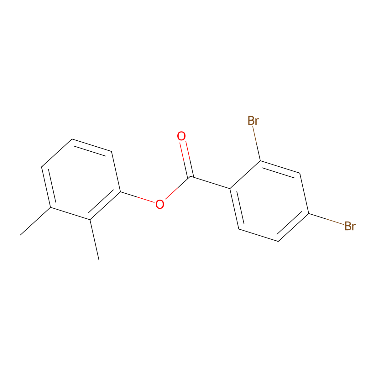 2,3-Dimethylphenyl 2,4-dibromobenzoate molecular structure, CAS 723758-94-9