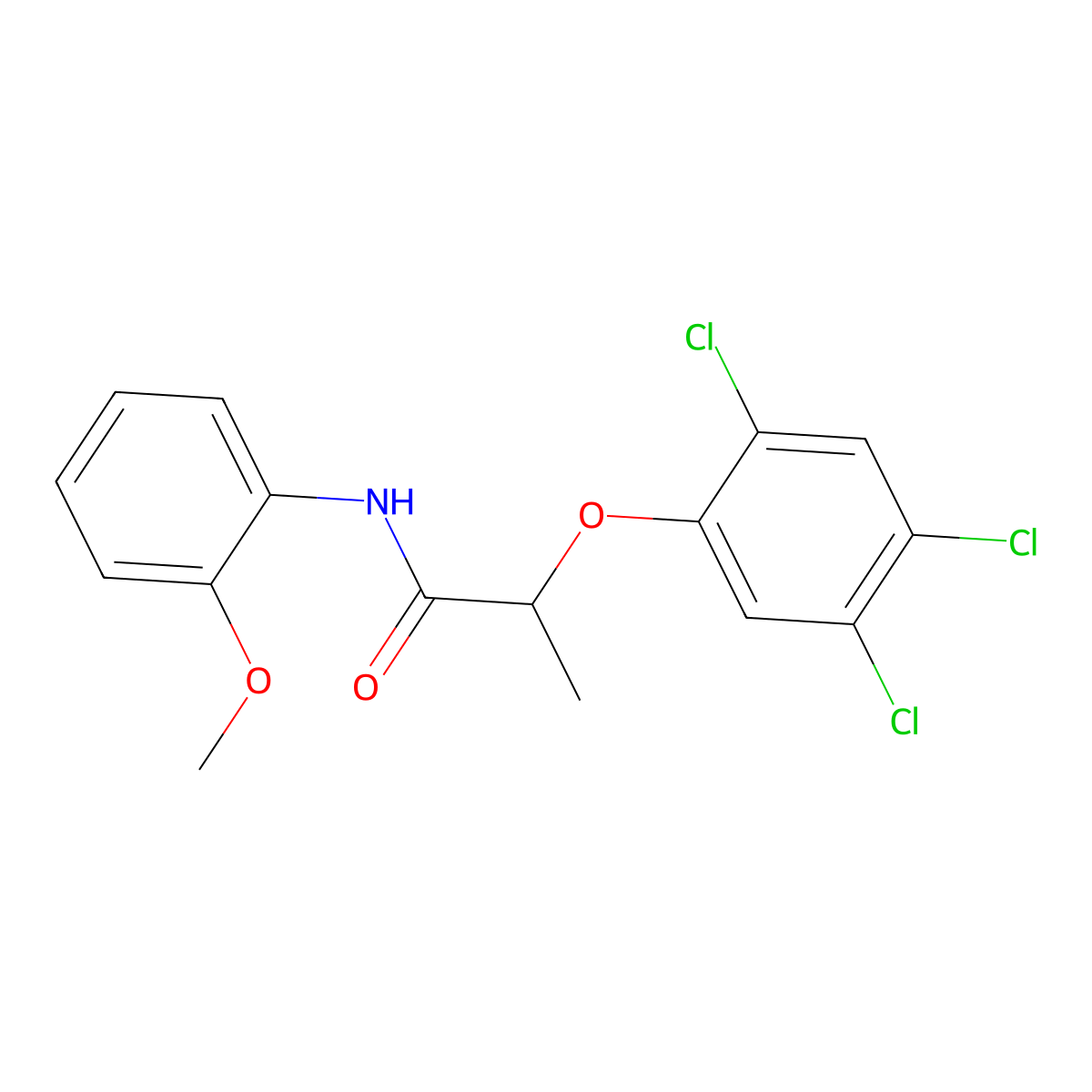 N-(2-methoxyphenyl)-2-(2,4,5-trichlorophenoxy)propanamide molecular structure, CAS 723759-01-1