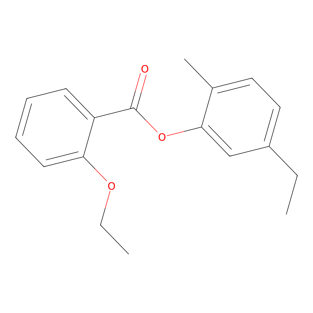 5-Ethyl-2-methylphenyl2-ethoxybenzoate molecular structure, CAS 723759-07-7