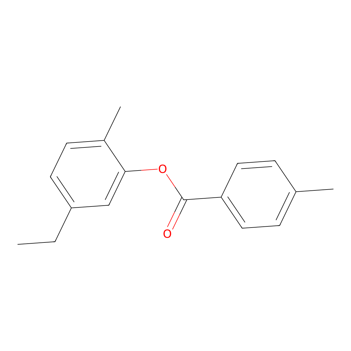 5-Ethyl-2-methylphenyl 4-methylbenzoate molecular structure, CAS 723759-11-3
