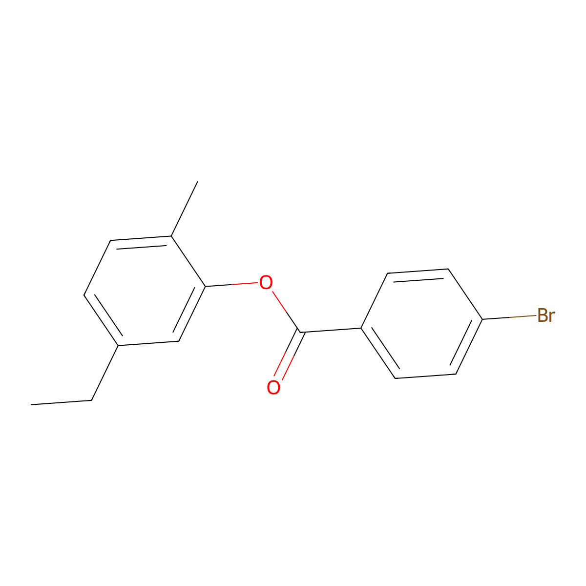 (5-Ethyl-2-methylphenyl) 4-bromobenzoate molecular structure, CAS 723759-12-4