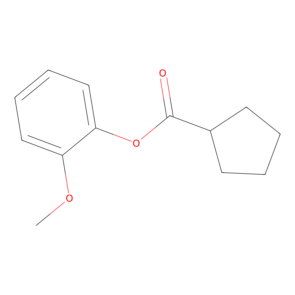 2-Methoxyphenylcyclopentanecarboxylate molecular structure, CAS 723759-18-0
