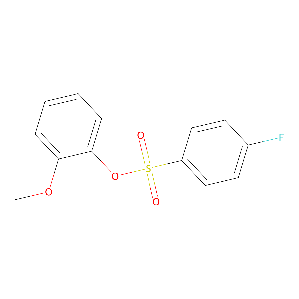 (2-Methoxyphenyl) 4-fluorobenzenesulfonate molecular structure, CAS 723759-22-6