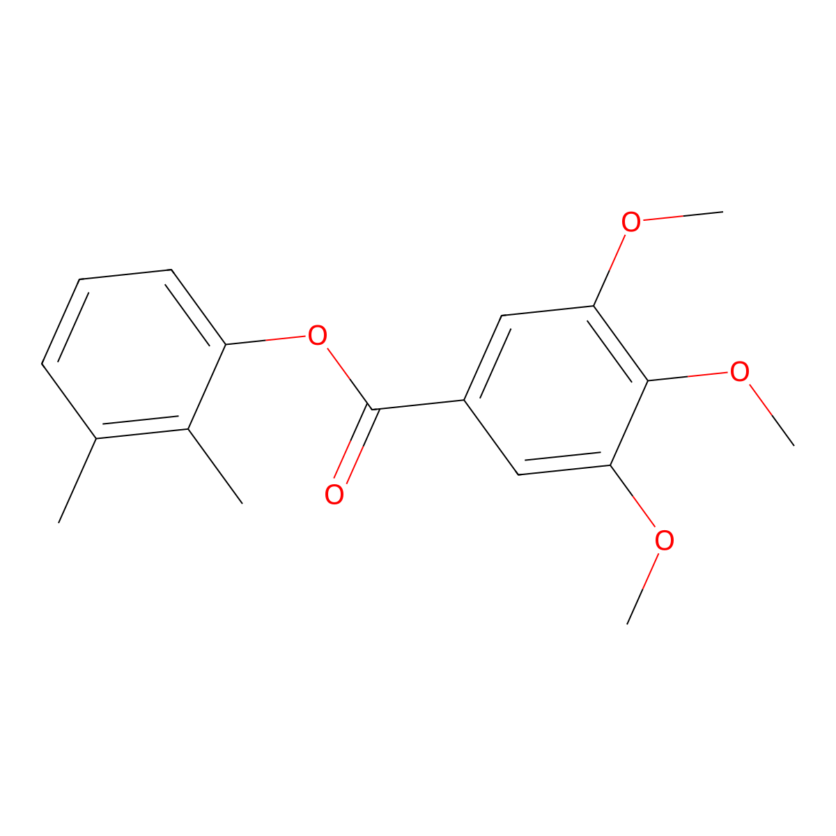 2,3-Dimethylphenyl 3,4,5-trimethoxybenzoate molecular structure, CAS 723759-28-2