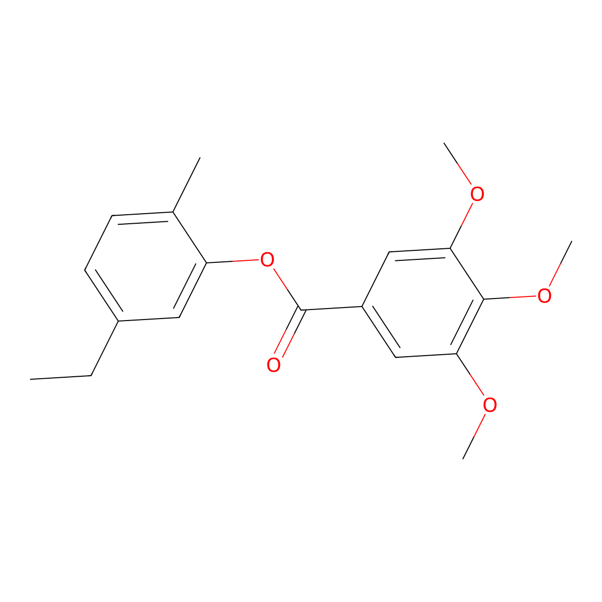 (5-Ethyl-2-methylphenyl) 3,4,5-trimethoxybenzoate molecular structure, CAS 723759-29-3