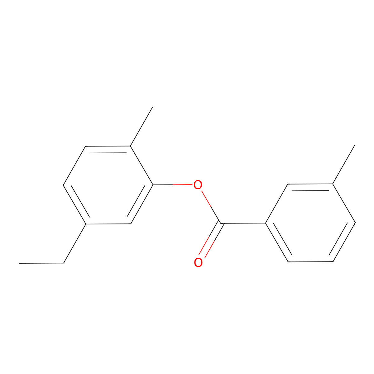 5-Ethyl-2-methylphenyl 3-methylbenzoate molecular structure, CAS 723759-35-1