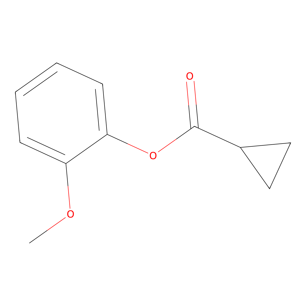 2-Methoxyphenyl cyclopropanecarboxylate molecular structure, CAS 723759-57-7