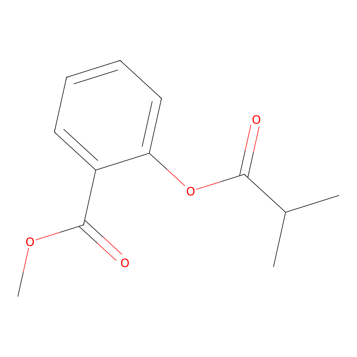 Methyl 2-(isobutyryloxy)benzoate molecular structure, CAS 723759-64-6