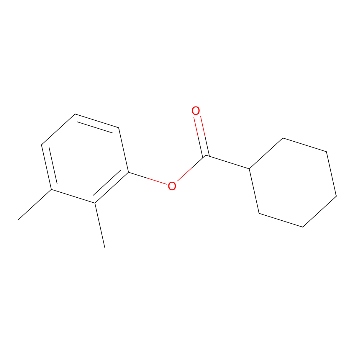 2,3-Dimethylphenyl cyclohexanecarboxylate molecular structure, CAS 723759-69-1