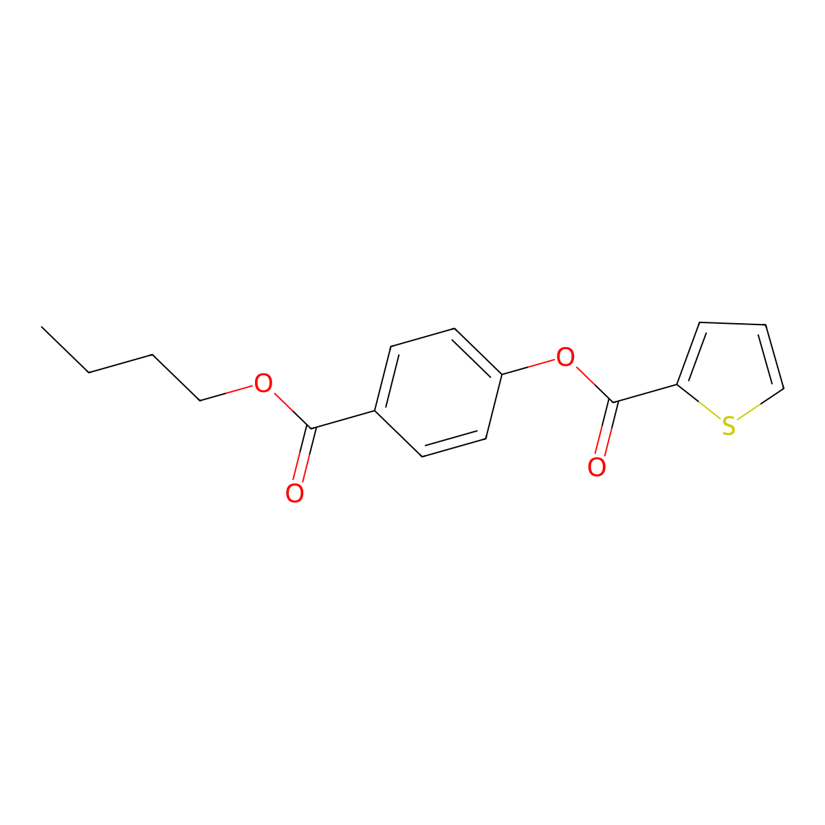 4-(Butoxycarbonyl)phenyl 2-thiophenecarboxylate molecular structure, CAS 723759-72-6