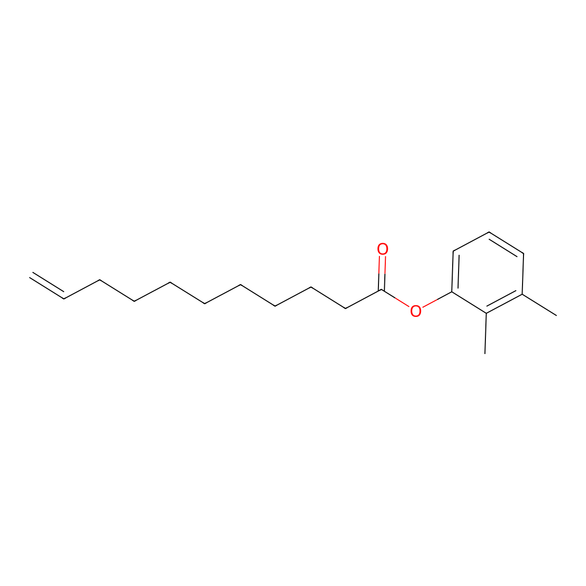 2,3-Dimethylphenyl 10-undecenoate molecular structure, CAS 723759-76-0