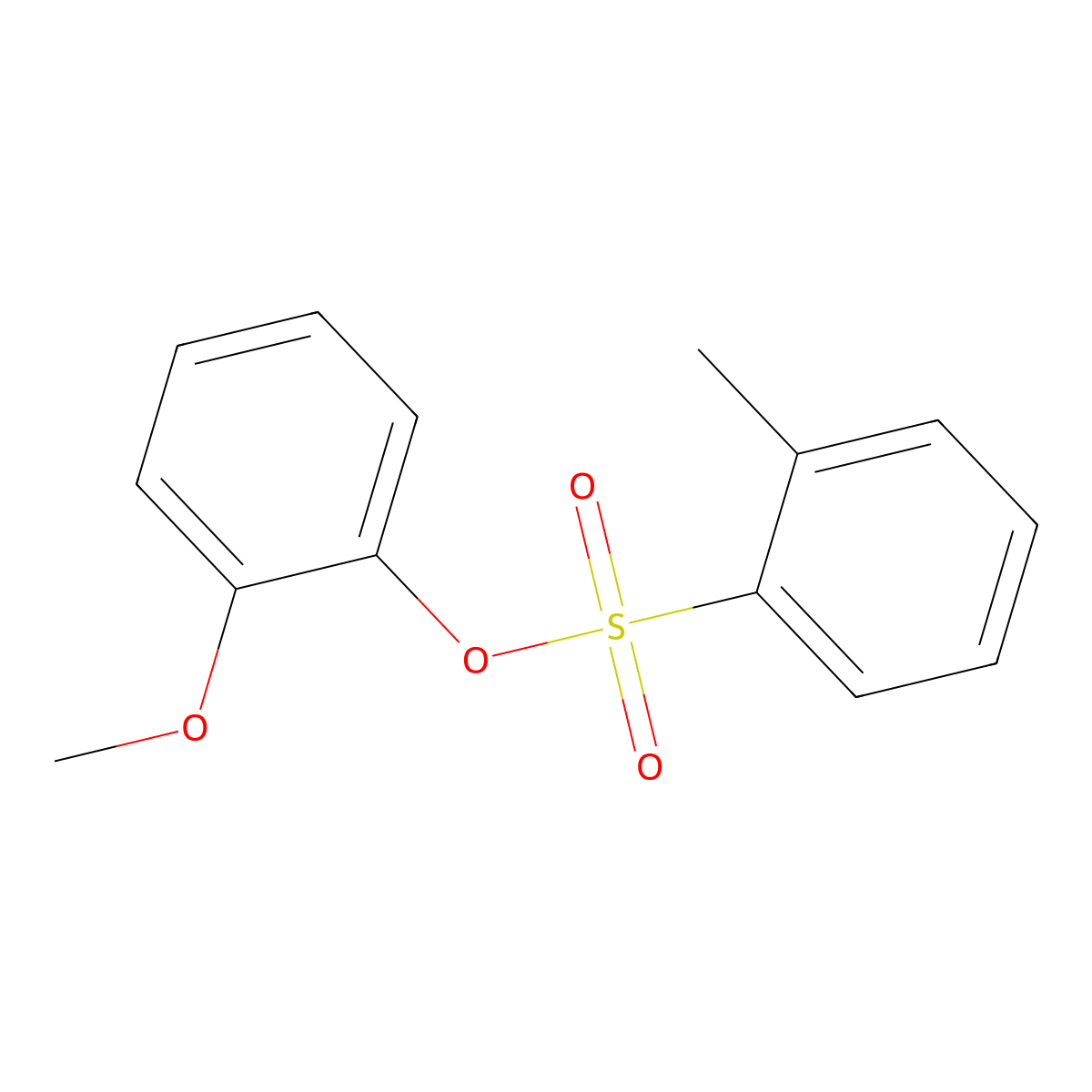 2-Methoxyphenyl 2-methylbenzenesulfonate molecular structure, CAS 723759-79-3