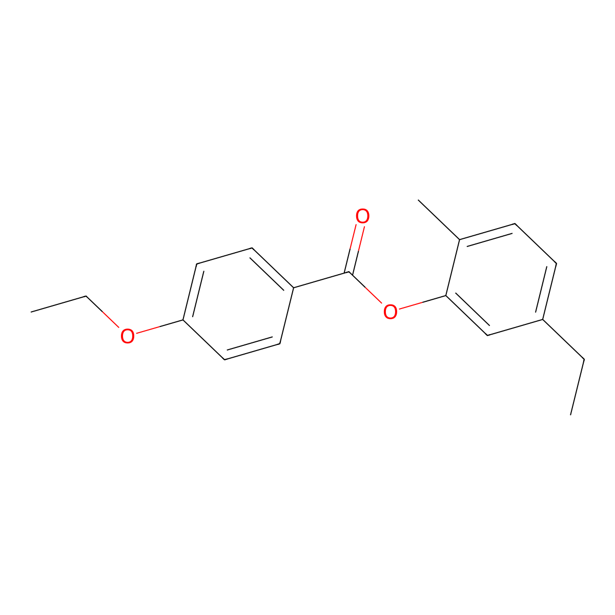 5-Ethyl-2-methylphenyl 4-ethoxybenzoate molecular structure, CAS 723759-82-8