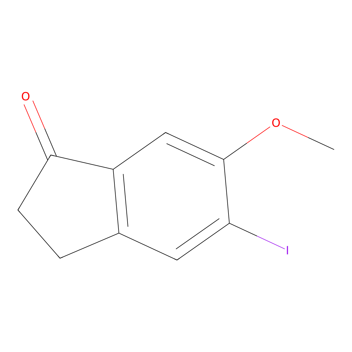 5-Iodo-6-methoxyindan-1-one molecular structure, CAS 723760-70-1