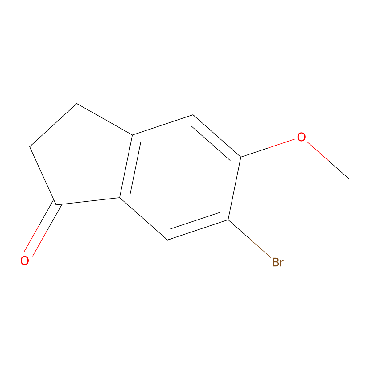 6-bromo-5-methoxy-2,3-dihydro-1H-inden-1-one molecular structure, CAS 723760-76-7