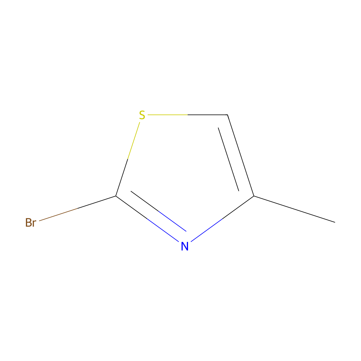 2-Bromo-4-methyl-1,3-thiazole molecular structure, CAS 7238-61-1